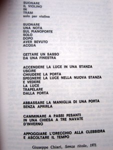 Giuseppe Chiari, Senza titolo, 1971